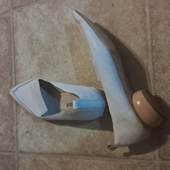 Jeffrey Campbell Viona Texture Off White Cream Pointed-Toe Loafers/Flats 7 - Picture 6 of 8